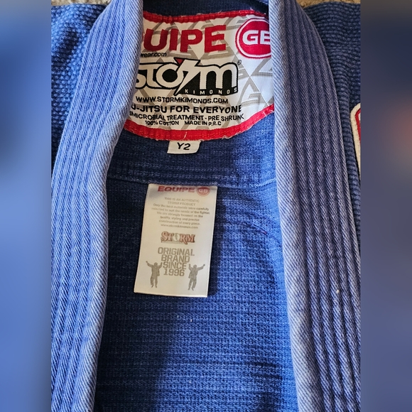 Gracie Barra Youth Y2 Brazilian Jujitsu Jacket Gi Blazer with Belt and Patches - Picture 7 of 12